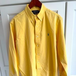Polo Ralph Lauren Men's  Button Down Shirt Yellow sz L EUC